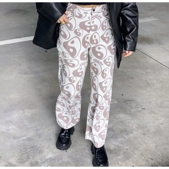 Shekou High Waisted  Yin and Yang Jeans Size Large . grunge jeans, - Picture 2 of 10